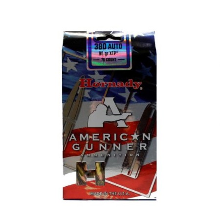 Hornady 380 Auto/ACP 90gr XTP American Gunner Bulk Ammunition, 75 Round Box - 90107