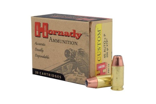 Hornady .45 ACP +P 200gr XTP Custom Pistol Ammunition 20rds - 9113