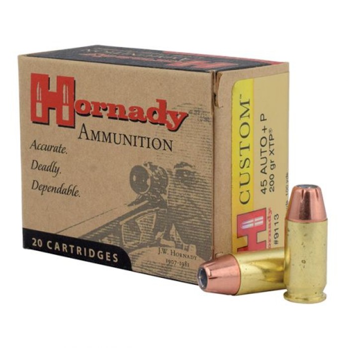 Hornady .45 ACP +P 200gr XTP Custom Pistol Ammunition 20rds - 9113