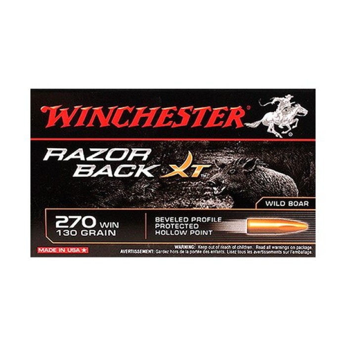 Winchester 270 130gr RazorBack XT Ammunition 20rds - S270WB