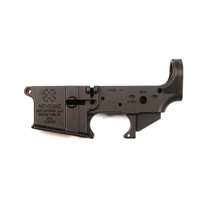 Noveske, N4 Stripped Lower Receiver, Gen 1, Semi-automatic, 223 Rem/556NATO, Black Finish, Includes Set Screw