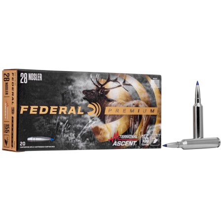 Federal P28NTA1 Premium 28 Nosler 155 gr Terminal Ascent 20 Bx