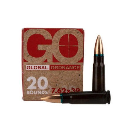 Global Ordnance 7.62x39 122 gr Steel Case - 20 rnd box