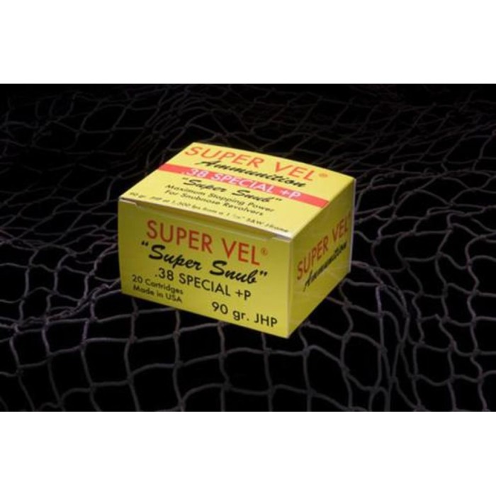 Super Vel Ammunition 38 Special 90 grain Jacketed Hollow Point Brass Cased Pistol Ammo, 20 Rounds, 389020