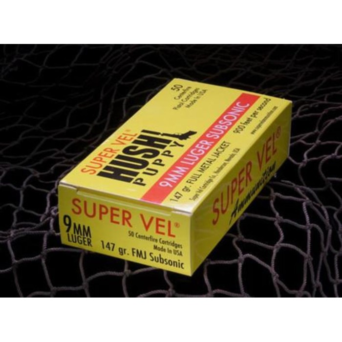 Super Vel Ammunition 9mm Luger 147 grain Full Metal Jacket Brass Cased Pistol Ammo, 50 Rounds, 914750HN