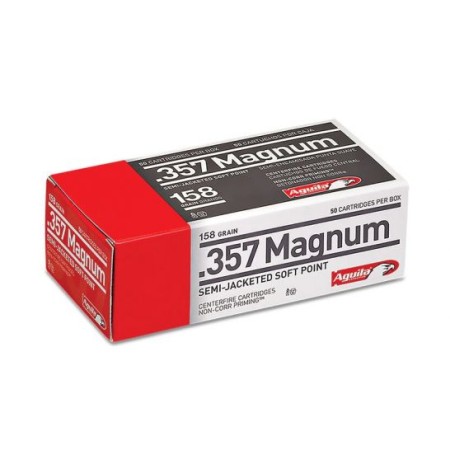 Aguila 357 Magnum 158gr SJHP Ammunition 50rds - 1E3572823