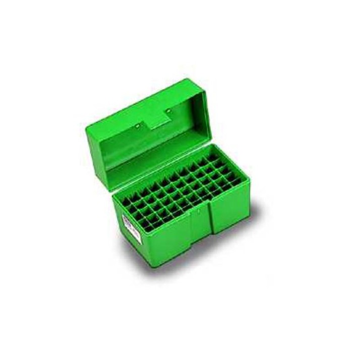 RCBS Medium Rifle Ammo Box, For 22 Savage, 22-250, 243 Win, 6MM, Green 86902