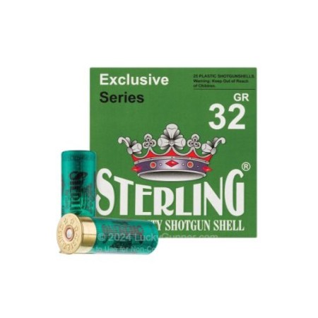 Sterling Exclusive 12 Gauge 2-3/4" #8 Bird 1-1/8 oz 25rds Shotshell - Consistent Birdshot Performance - 8698779950842