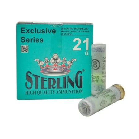 Sterling Exclusive Series 28 Gauge 21 Grain 2 3/4 in Number 8 Shotgun Ammo, 25 Round, 8698779969127