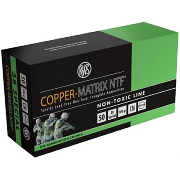 Rws 203840050 Copper Matrix 38 Special 100 GR Non-Toxic 50 Bx/ 10 CS