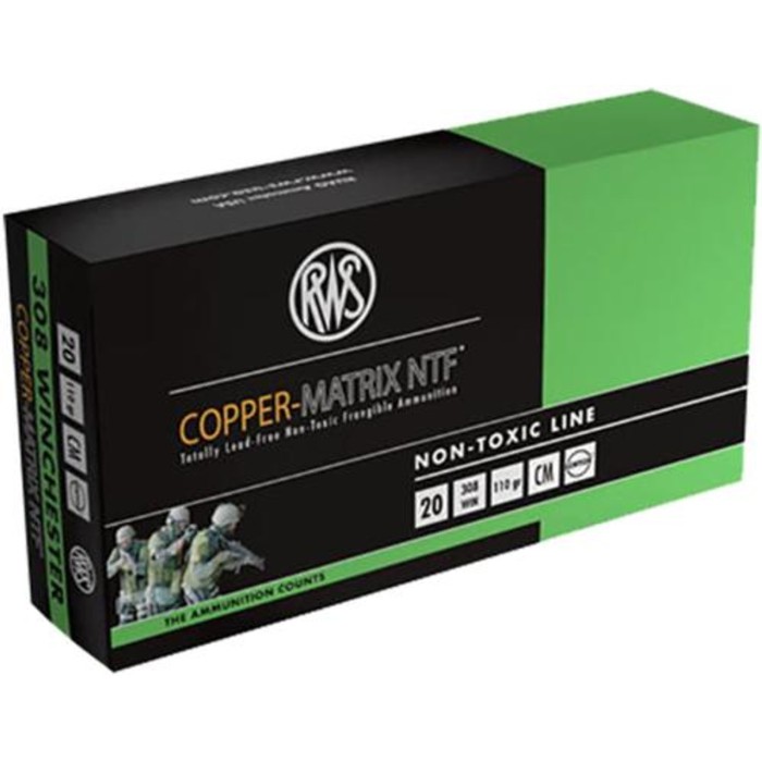 RWS Copper-Matrix 308 Winchester Ammo 110 Grain NTF