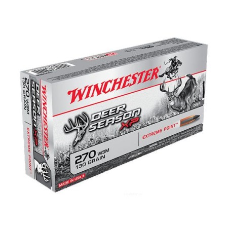 Winchester 270 WSM 130gr Extreme Point Deer Season Ammunition, 20 Round Box - X270SDS