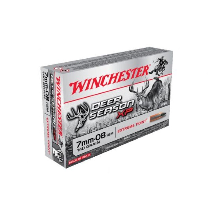 Winchester 7mm-08 Rem 140gr Deer Season XP Ammunition, 20 Round Box - X708DS