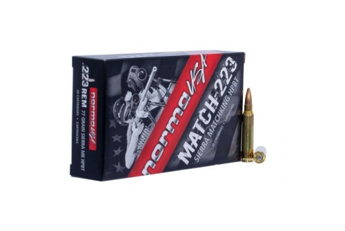 Norma Match Sierra Matchking 77gr 223 Remington Ammo, 20rds - 10157502