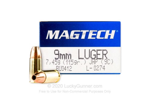 MAGTECH 9MM 115 GRAIN JHP 50/20