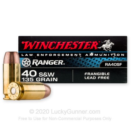 40 S&W - 135 Grain Frangible - Winchester Ranger - 500 Rounds