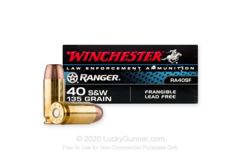 40 S&W - 135 Grain Frangible - Winchester Ranger - 500 Rounds