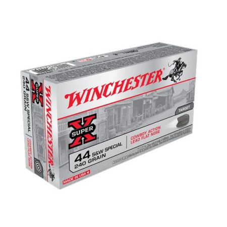 Wiinchester USA 44 Special 240gr LRN Cowboy Ammunition, 50 Round Box - USA44CB