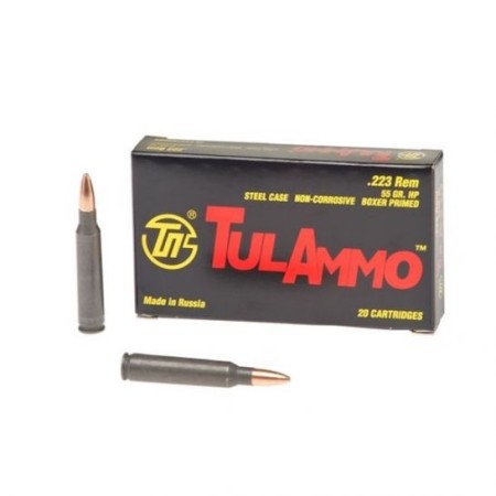 Tula 223 55gr HP Steel Cased Ammunition 20rd - TA223552