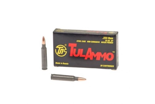 Tula 223 55gr HP Steel Cased Ammunition 20rd - TA223552