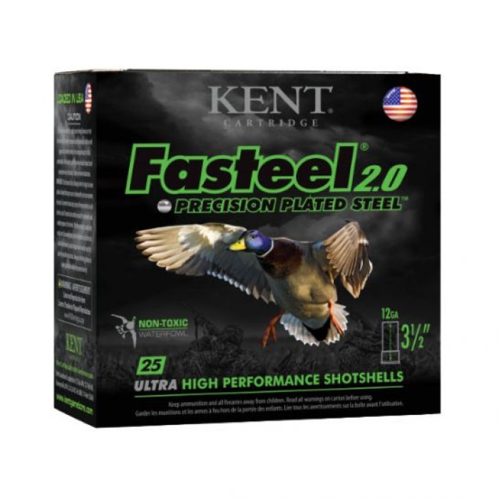 Kent Cartridge K1235FS40BB Fasteel 2.0 12 Gauge 3.5" 1-3/8 oz BB Shot 25 Bx