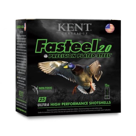 Kent Cartridge 12 GA 3" #4 Fasteel 2.0 Precision Plated Steel 25 Shotshells - K123FS32-4