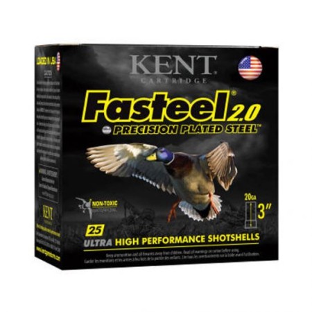 Kent Cartridge 20 GA 3u201d #3 Fasteel 2.0 Waterfowl 25 Shotshells - K203FS24-3