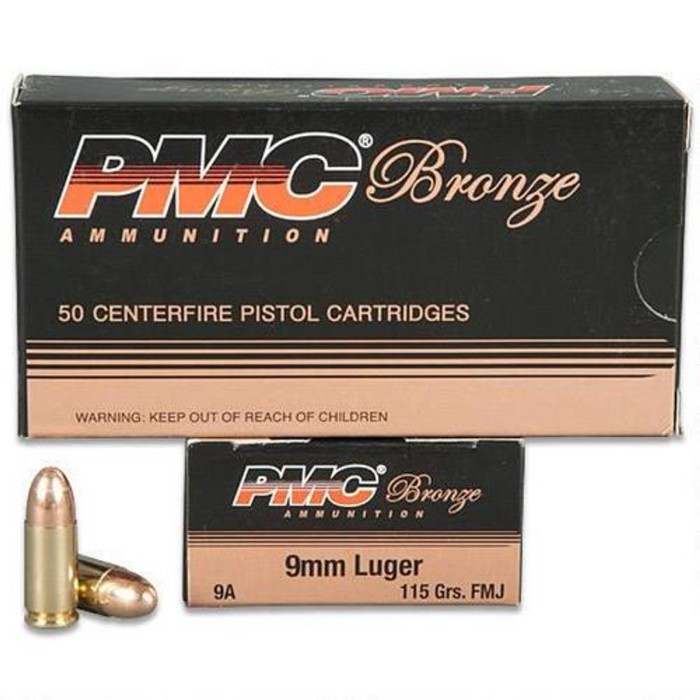 9mm - 115 Grain FMJ - PMC - 1000 Rounds