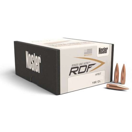 NOSLER RDF, .308 Diameter, 30 Caliber, 175 Grain, Hollow Point Boat Tail, 100 Count 53170