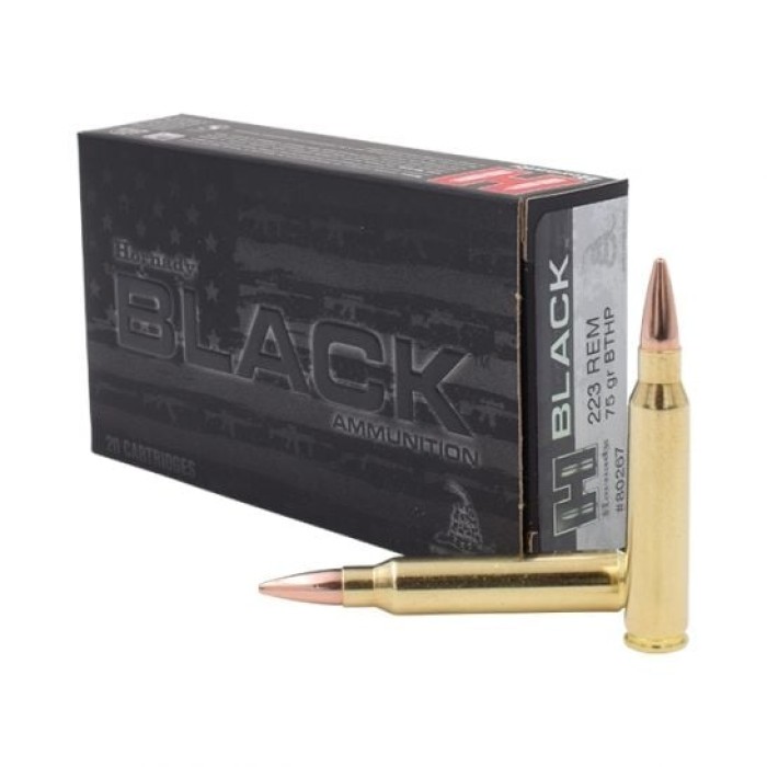 Hornady AMMO 223 REM 75 GR BTHP BLK