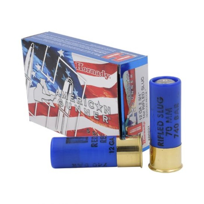 Hornady 12ga Reduced Recoil 1oz Slug American Gunner Ammunition , 5rds - 86231