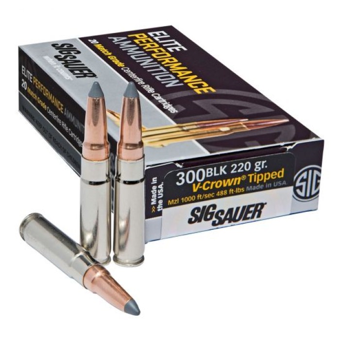 Sig Sauer E300H220 Elite Hunting Varmint & Predator 300 Blackout 205 gr Varmint & Predator Tipped 20 Bx