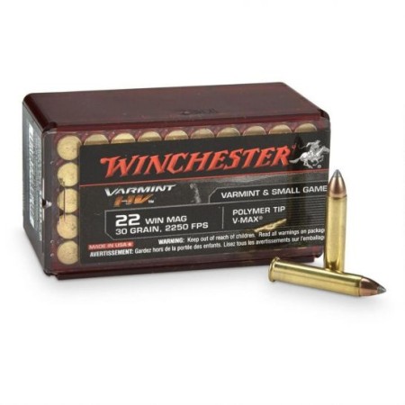 Winchester 22 WMR/Magnum 30gr VMAX Ammunition 50rds - X22M2QPT