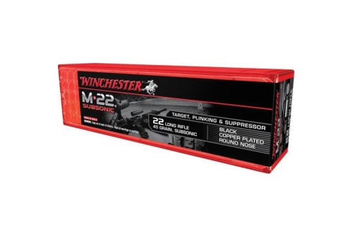 Winchester 22 Long Rifle 40gr Subsonic Ammunition 100rds -S22LRTSUP