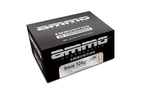 AMMO INC SIGNATURE SERIES AMO 9MM 124 GR JHP BRASS 20RD BX