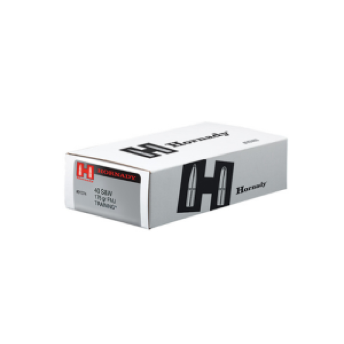 Hornady .40 S&W 175gr FMJ Training Brass 50ct - Brass Casing