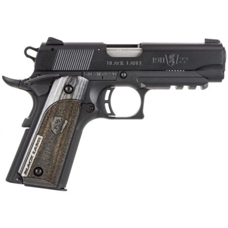 Browning 1911-22 Black Label Compact 22 LR Pistol with Rail 10 Round, Laminated Black - 051817490