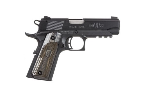 Browning 1911-22 Black Label Compact 22 LR Pistol with Rail 10 Round, Laminated Black - 051817490