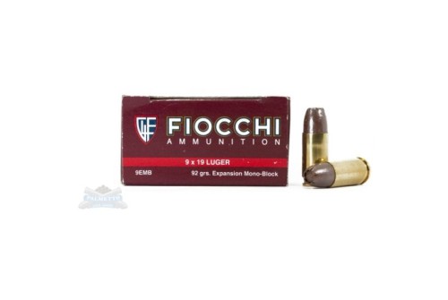 Fiocchi 9mm 92gr EMB Ammunition 50rds- - -9EMB