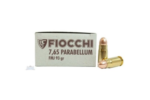 Fiocchi 30 Luger (7.65 Parabellum) 93gr FMJ Ammunition - 765A