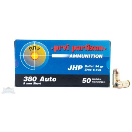 PPU 380ACP JHP 94GR 50/1000 UPC: 8605003813057