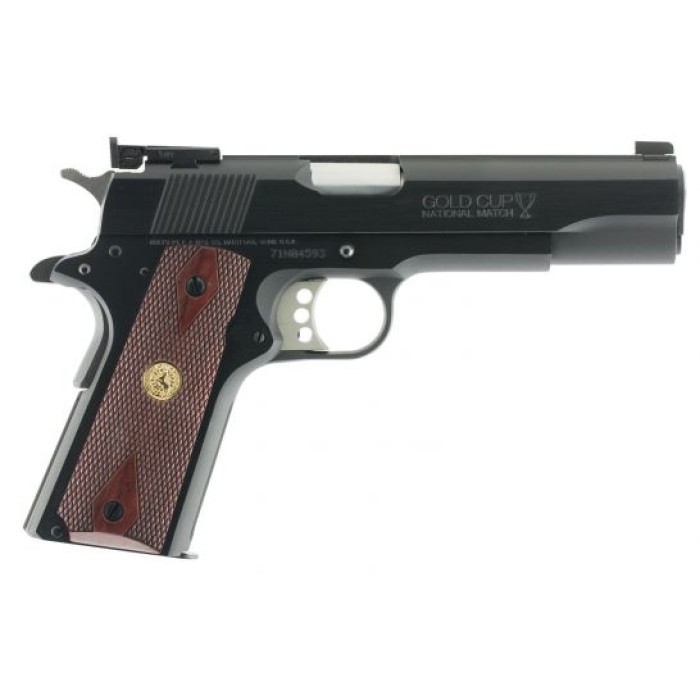 Colt Gold Cup National Match 45 ACP 8+1 Round Semi Auto Hammer Fired Pistol, Blue - O5870A1