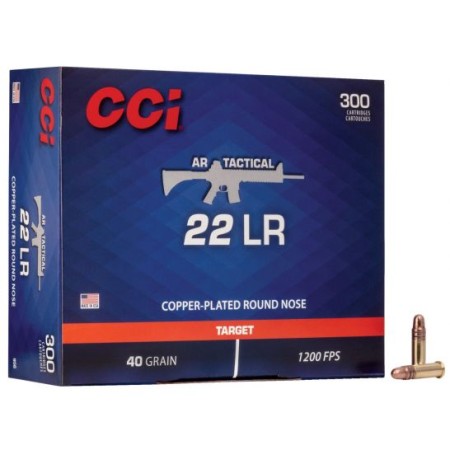 CCI .22 Long Rifle 40gr Copper Plated RN AR Tactical Ammunition 300rds - 956