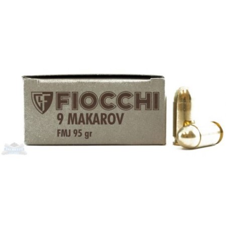 Fiocchi 9X18 Makarov 95GR FMJ Ammunition 50rds - 9MAK