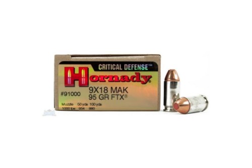 Hornady 9x18 Makarov 95gr FTX Critical Defense Ammunition 25rds - 91000