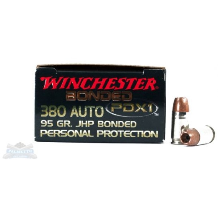 Winchester 380 Auto/ACP 95gr PDX1 Defender Ammunition 20rds - S380PDB