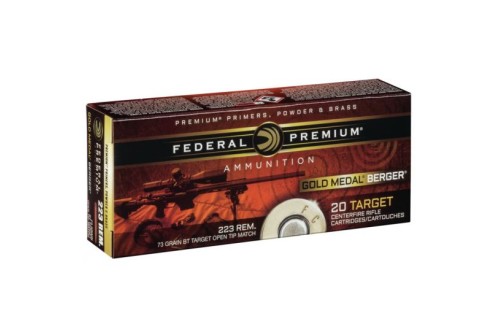 Federal .223 Remington 73gr Berger BT Target 20 Rounds Ammunition - GM223BH73