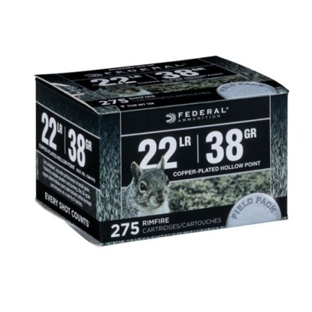 Federal .22 LR 38gr CPHP Field Pack Ammunition, 275 Round Box u2013 730