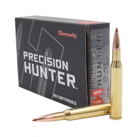 Hornady 80536 Precision Hunter 270 Win 145 gr Extremely Low Drag-eXpanding 20 Bx/ 10 Cs