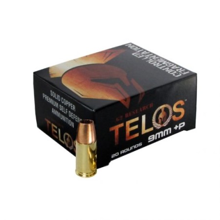 G2 Research 9mm+P 92 gr SCHP Telos Ammunition, 20 Rounds - G00619